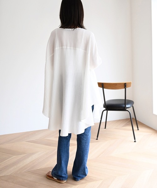 「CANAL JEAN」 長袖チュニック 38 ホワイト レディース