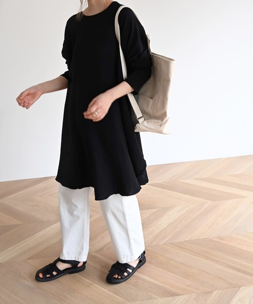 「CANAL JEAN」 長袖チュニック 38 ホワイト レディース