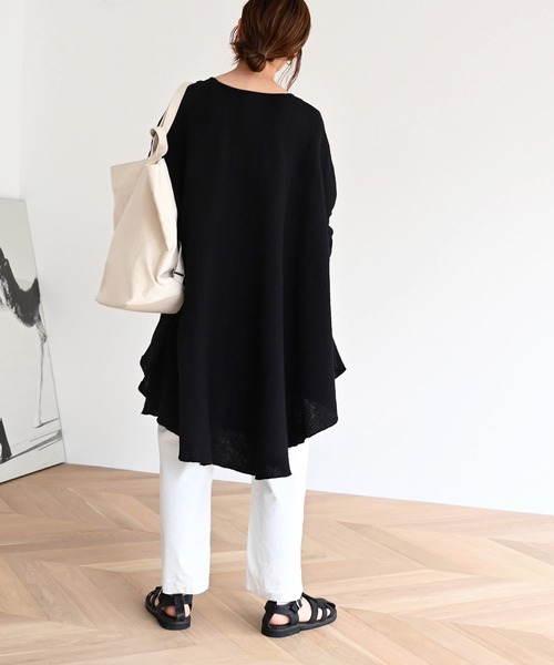 「CANAL JEAN」 長袖チュニック 38 ホワイト レディース