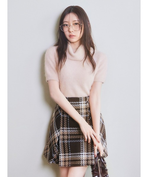 SNIDEL スカート Sustainableロービングチェックミニスカート