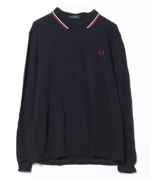 FRED PERRY 「FRED PERRY」 刺繍長袖ポロシャツ X-LARGE