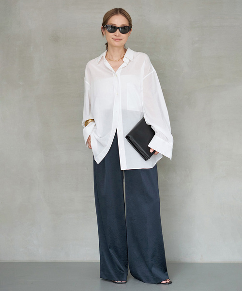 Deuxieme Classe ブラウス シャツ *Cotton Sheer Wash