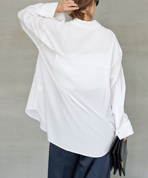 Deuxieme Classe ブラウス シャツ *Cotton Sheer Wash
