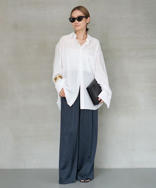 Deuxieme Classe ブラウス シャツ *Cotton Sheer Wash