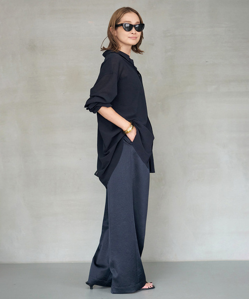 Deuxieme Classe Sheer ブラウス Deuxieme Classe ブラウス シャツ *Cotton Sheer Wash