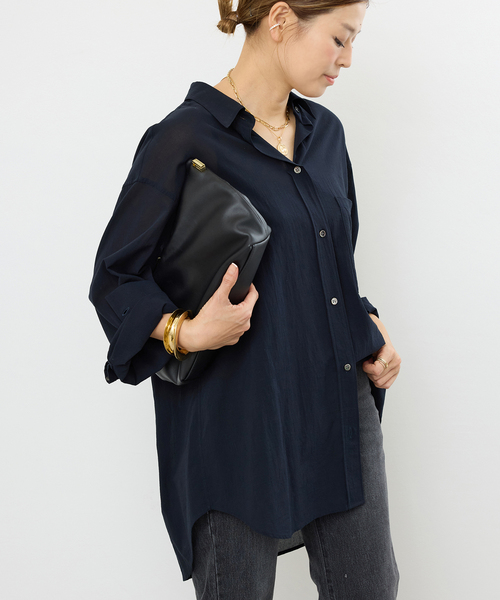 Deuxieme Classe ブラウス シャツ *Cotton Sheer Wash