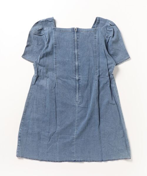 「FREE STYLISTS」 半袖ワンピース M ブルー レディース_画像2