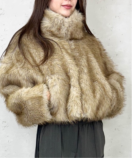 Per sist ence（パーシエンス） ブルゾン アウター フェイクファー