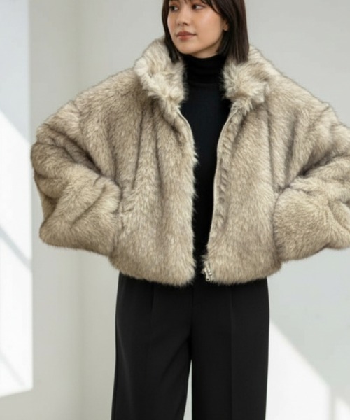 Per sist ence（パーシエンス） ブルゾン アウター フェイクファー