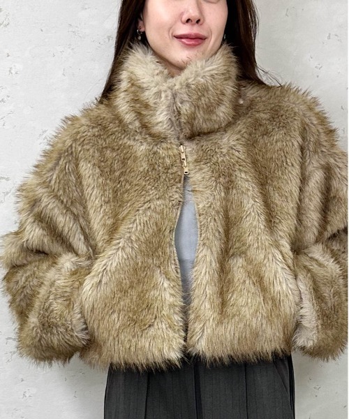 Per sist ence（パーシエンス） ブルゾン アウター フェイクファー