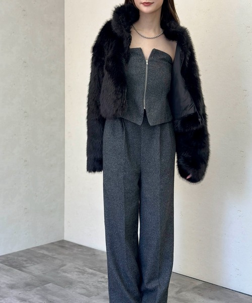 Per sist ence（パーシエンス） ブルゾン アウター フェイクファー