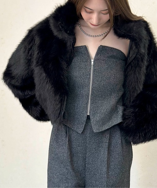 Per sist ence（パーシエンス） ブルゾン アウター フェイクファー