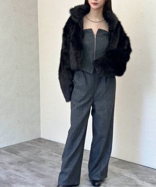 Per sist ence（パーシエンス） ブルゾン アウター フェイクファー