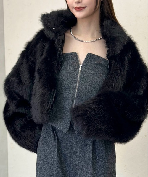 Per sist ence（パーシエンス） ブルゾン アウター フェイクファー