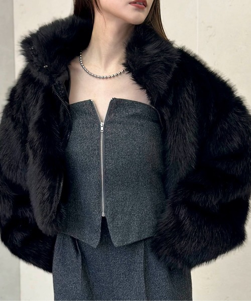 Per sist ence（パーシエンス） ブルゾン アウター フェイクファー