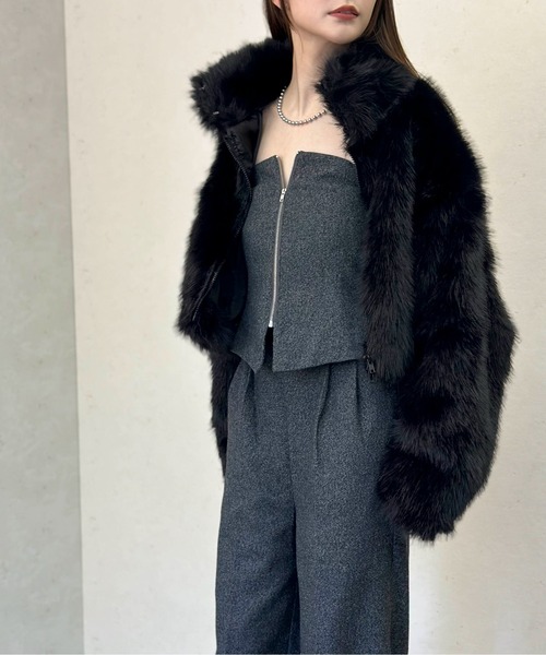 Per sist ence（パーシエンス） ブルゾン アウター フェイクファー