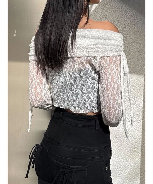 EMODA（エモダ） tシャツ レースオフショルダートップ レディース