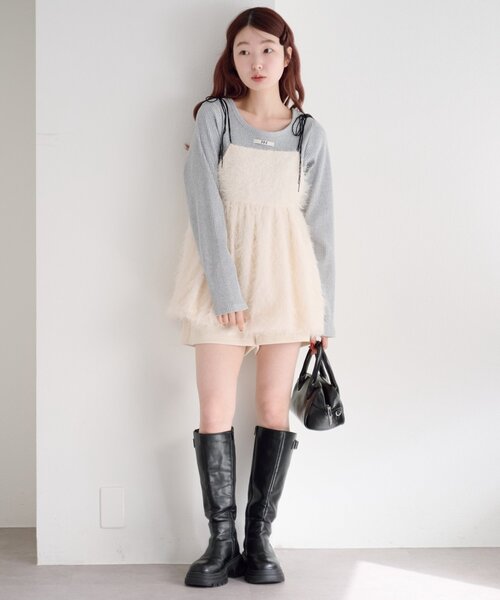 Kastane（カスタネ） キャミソール バルーンシャギービスチェ