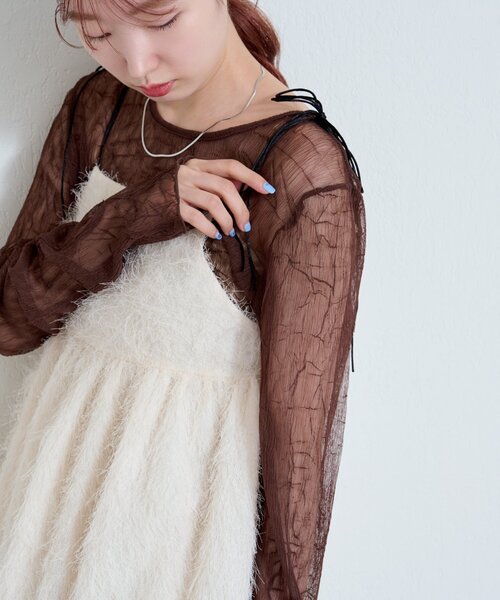 Kastane（カスタネ） キャミソール バルーンシャギービスチェ