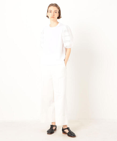 「TOMORROWLAND」 「MACPHEE」半袖カットソー S ホワイト レディース_画像5