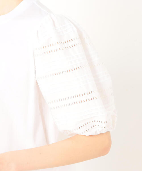 「TOMORROWLAND」 「MACPHEE」半袖カットソー S ホワイト レディース_画像6