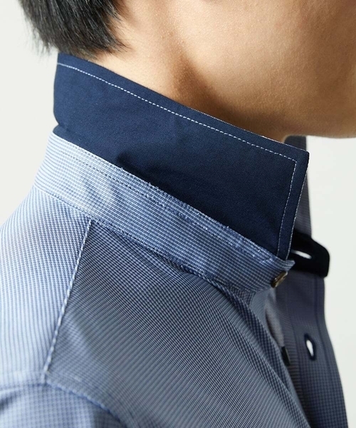 MK MICHEL KLEIN HOMME シャツ 「洗濯機洗いOK／ストレッチ/ビジネス