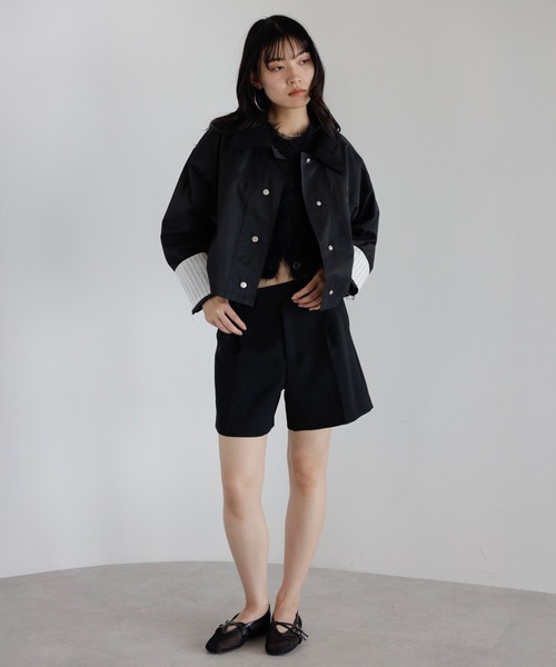 ENC カバーオール corduroy collar coverall jacket / コーデュロイ襟