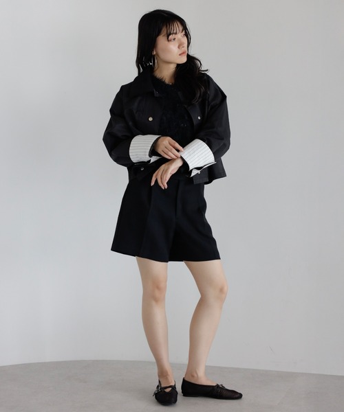 ENC カバーオール corduroy collar coverall jacket / コーデュロイ襟