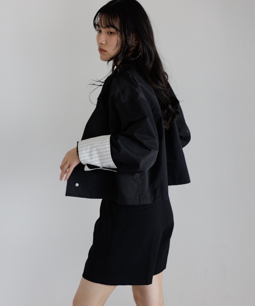ENC カバーオール corduroy collar coverall jacket / コーデュロイ襟