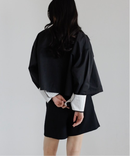 ENC カバーオール corduroy collar coverall jacket / コーデュロイ襟