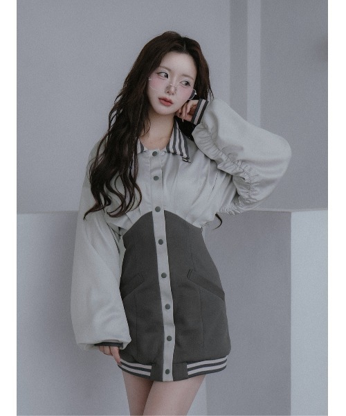 Darich（ダーリッチ） ワンピース ドルマンスリムスカジャンミニ