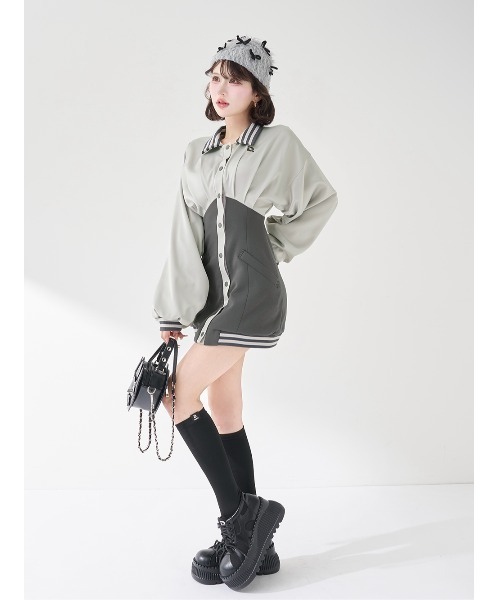 ドルマンスリムスカジャンミニワンピース FL 週末限定価格！ Darich ワンピース ドルマンスリムスカジャンミニワンピース