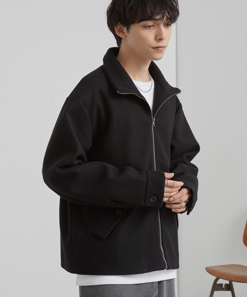 amomento / ブルゾン　デザインアウター FIRST MOOD ブルゾン アウター 「FIRSTMOODコラボ」裏フリースオーバー