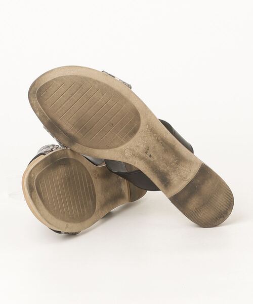 「INTER-CHAUSSURES」 フラットサンダル 38 ブラック レディース_画像3