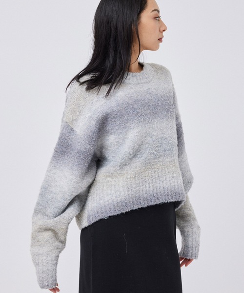 「NERGY」 長袖ニット FREE ライトグレー レディース_画像2