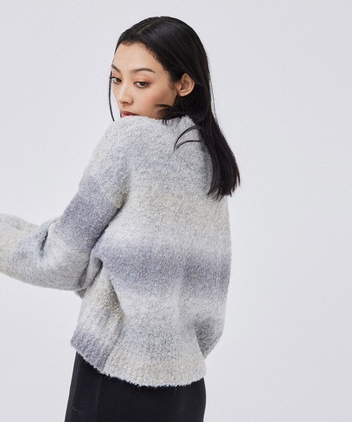 「NERGY」 長袖ニット FREE ライトグレー レディース_画像4