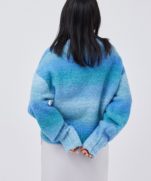 「NERGY」 長袖ニット FREE ライトグレー レディース_画像8