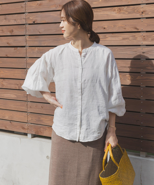 「URBAN RESEARCH DOORS」 長袖ブラウス MEDIUM ミント レディース_画像4