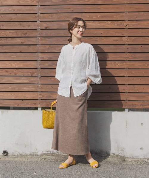 「URBAN RESEARCH DOORS」 長袖ブラウス MEDIUM ミント レディース_画像9