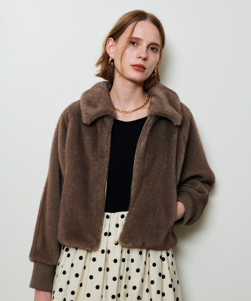 allureville（アルアバイル） ブルゾン アウター フェイクミンクファー