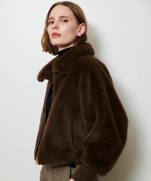 allureville（アルアバイル） ブルゾン アウター フェイクミンクファー