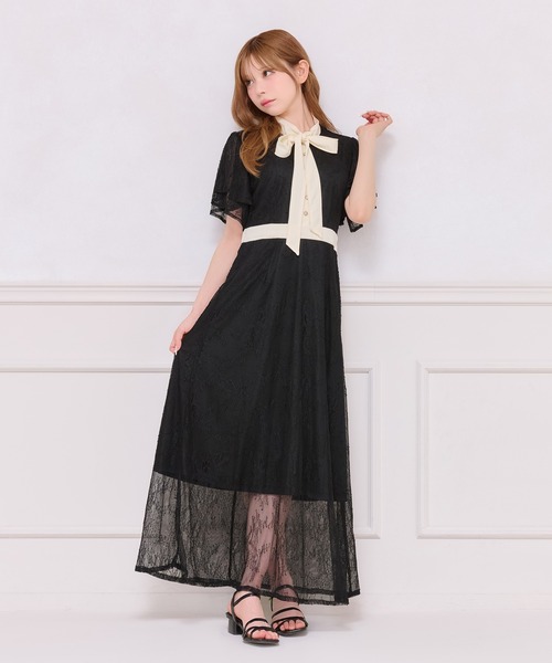 「apres jour」 半袖ワンピース X-LARGE ブラック レディース_画像3