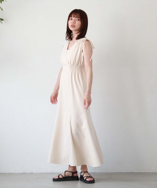 「archives」 ノースリーブワンピース MEDIUM グリーン レディース_画像4