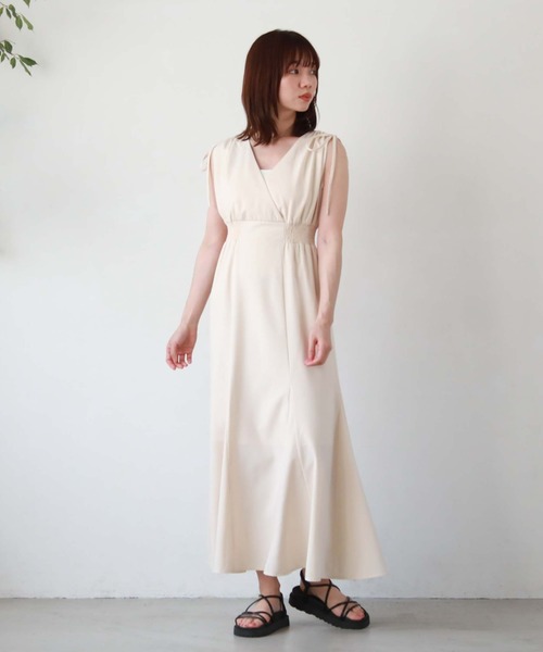 「archives」 ノースリーブワンピース MEDIUM グリーン レディース_画像5