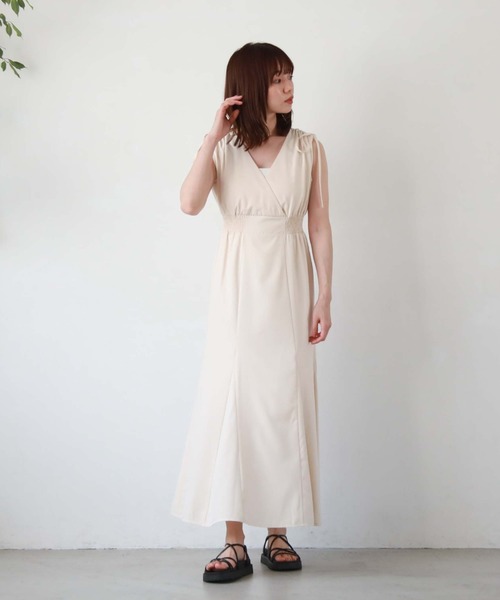 「archives」 ノースリーブワンピース MEDIUM グリーン レディース_画像6