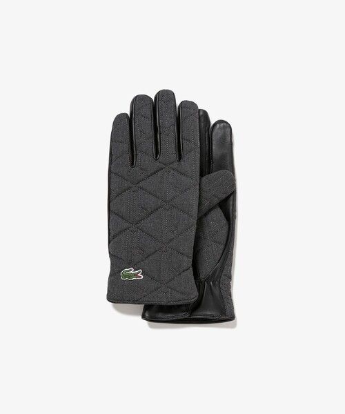 LACOSTE（ラコステ） 手袋 モノグラムキルティングレザーコンビ