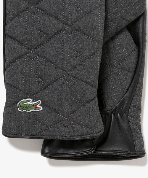 LACOSTE（ラコステ） 手袋 モノグラムキルティングレザーコンビ