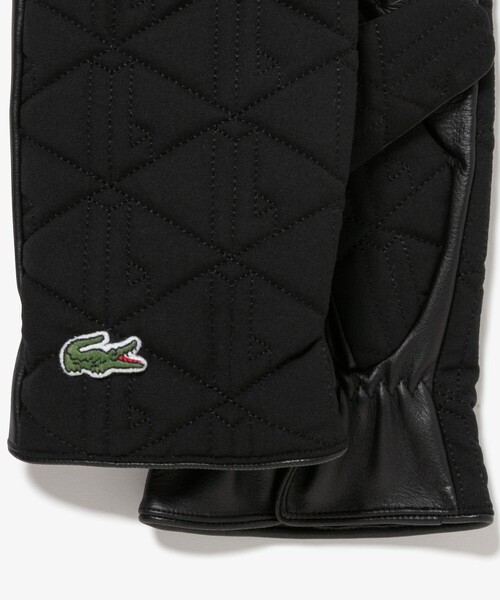 LACOSTE（ラコステ） 手袋 モノグラムキルティングレザーコンビ