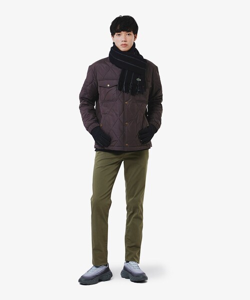 LACOSTE（ラコステ） 手袋 モノグラムキルティングレザーコンビ