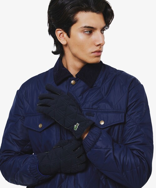 ラコステ LACOSTE レザー グローブ 手袋 タッチパネル対応 キルティング ラコステ LACOSTE レザー グローブ 手袋 タッチパネル対応